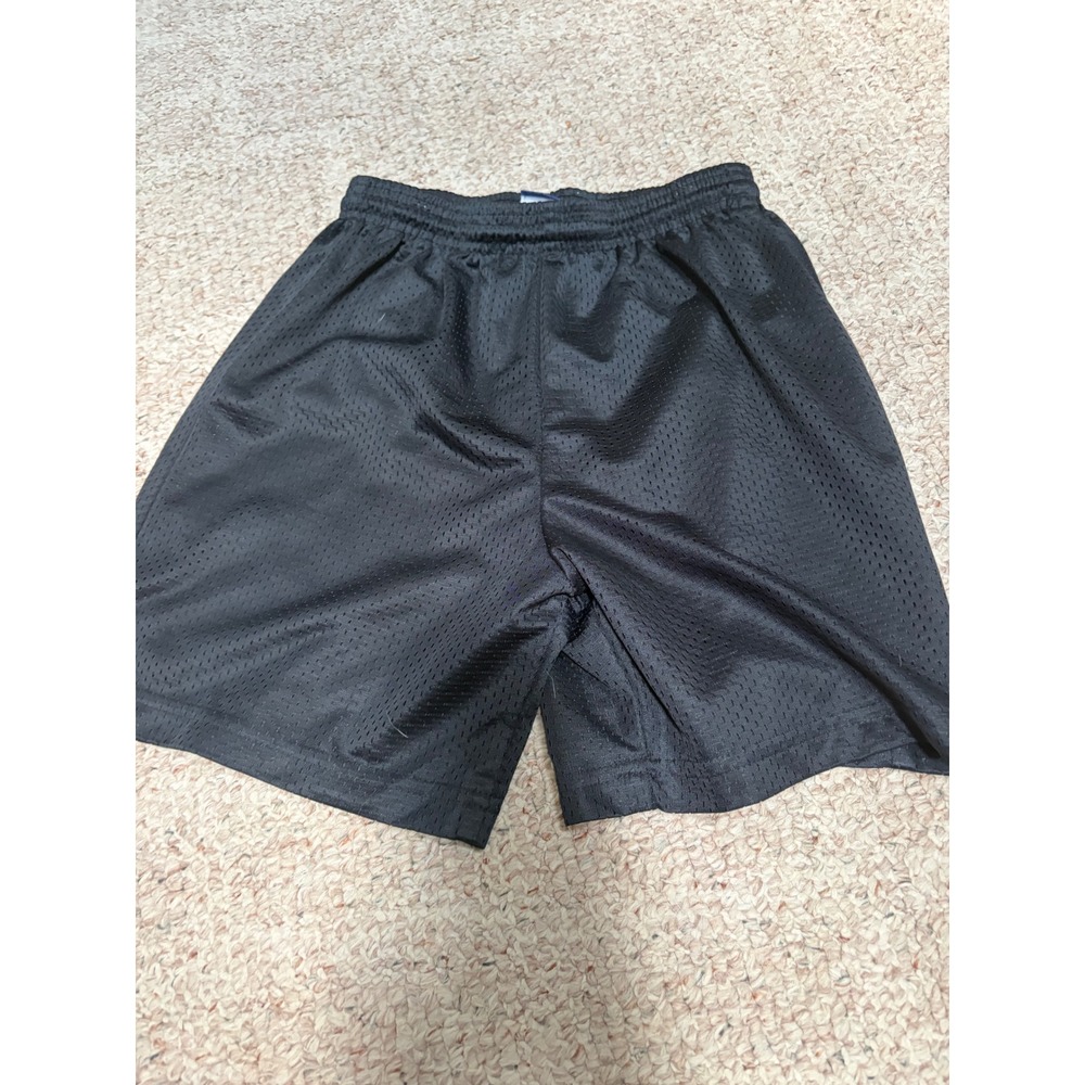A4 Youth Large Black Mesh Athletic Shorts NB5001 Made in USA Kids Gym Shorts